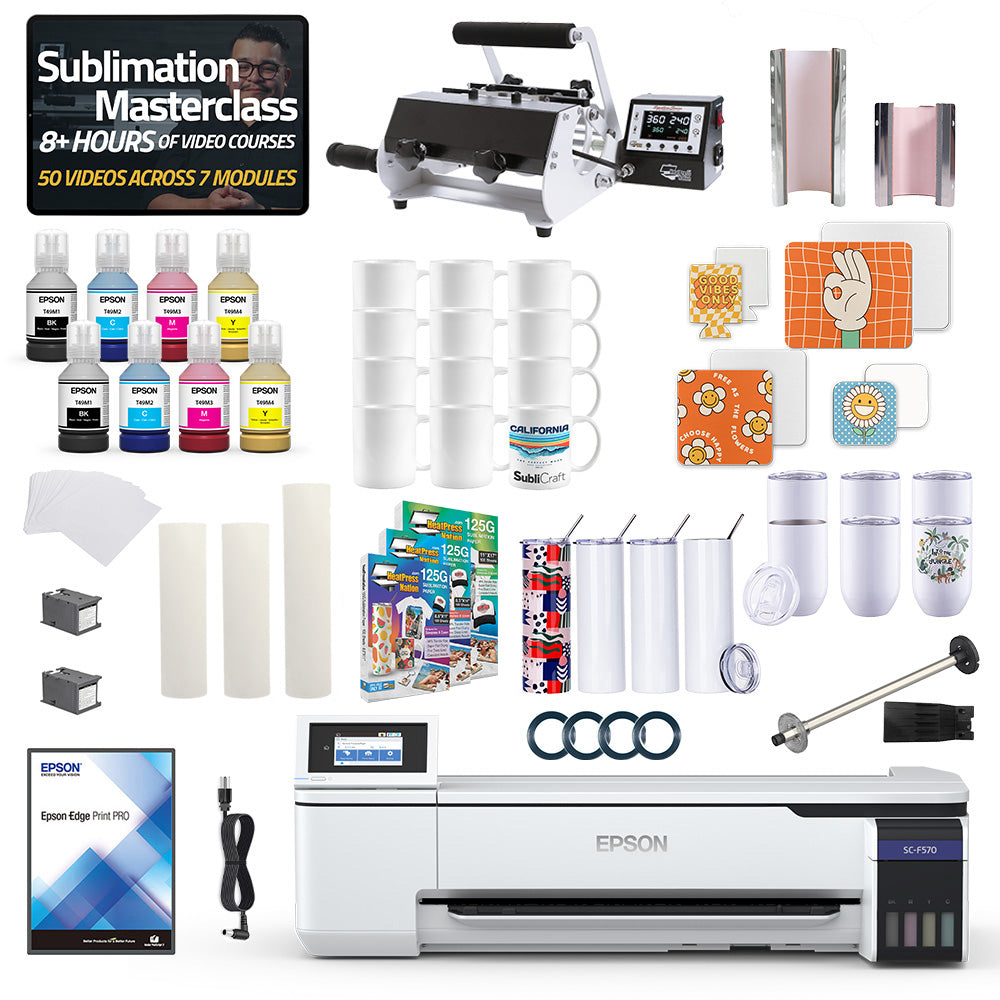 Epson SureColor F570 24" Pro Sublimatieprinter 2-in-1 Mokkenpers Bundel