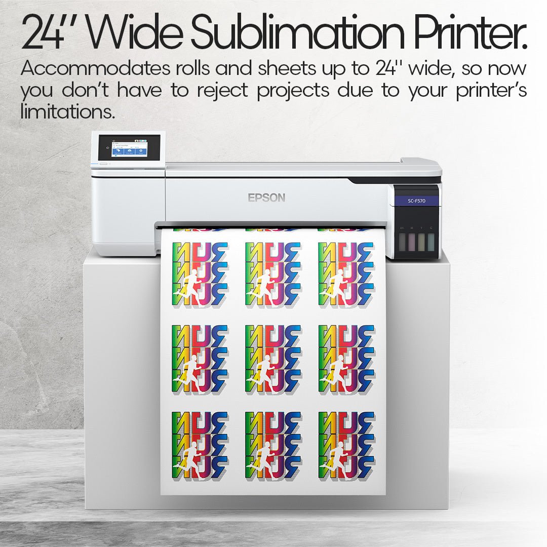 Epson SureColor F570 24" Pro Sublimation Printer 8 - in - 1 Mug Press Bundle - HeatPressNation