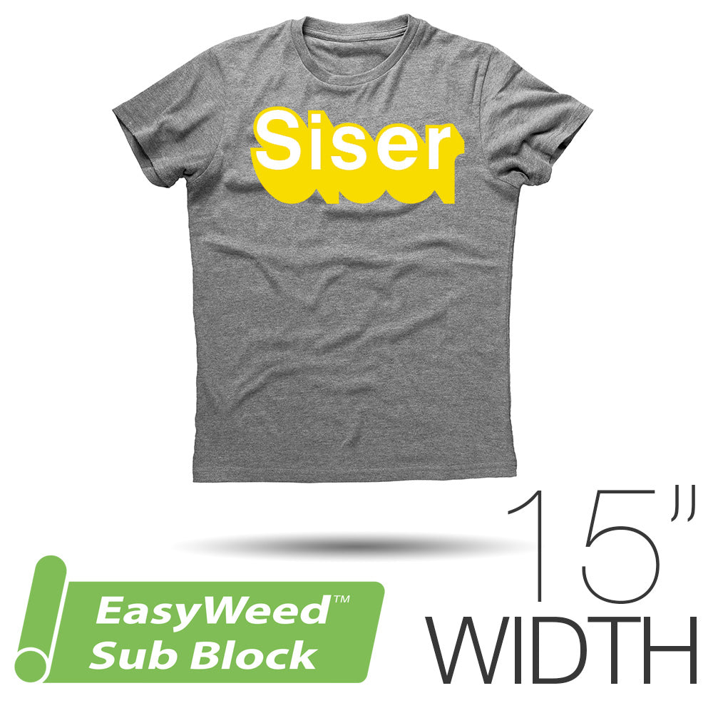 Siser EASYWEED SUB BLOCK Heat Transfer Vinyl 15" - By the Yard