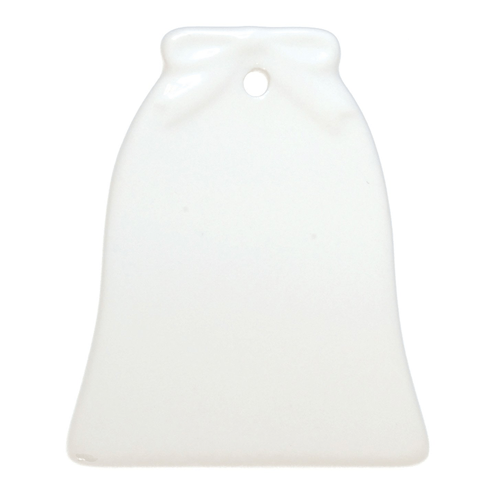HPN SubliCraft 3" Bell Sublimation Ceramic Ornament with Hole - 100 per Case - HeatPressNation