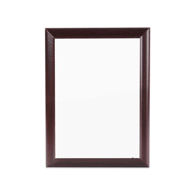 Unisub 7" x 5" Ogee Sublimation MDF Plaque - Cherry Edge - Gloss White/Black Back - HeatPressNation