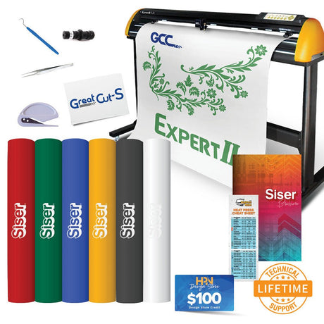 GCC Expert II 24 LX with Stand Vinyl Cutter Complete Bundle - HeatPressNation