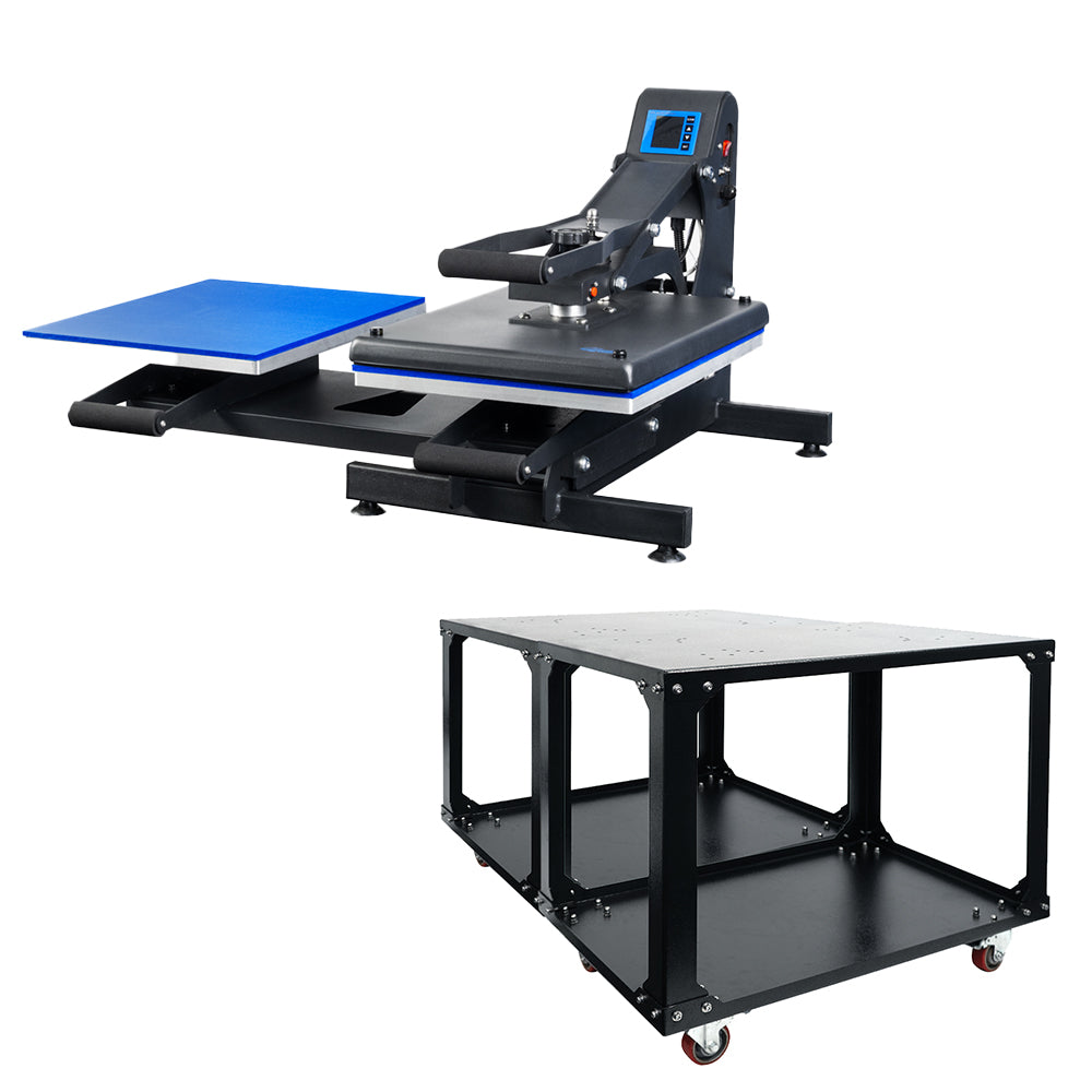 HPN Black Series 16" x 20" Doppelstation-Heißpresse mit automatischer Öffnung und Doppelständer-Paket 