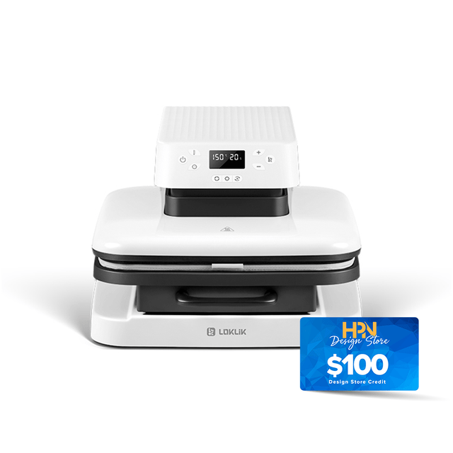 LOKLiK by HTVRont ImPress Auto 15" x 15" Heat Press - White - HeatPressNation