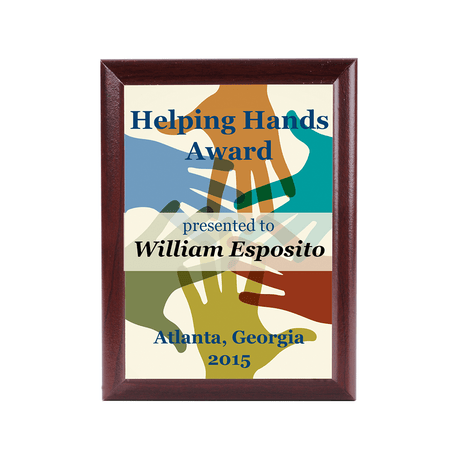 Unisub 7" x 9" Cherry Sublimation MDF Plaque with Ogee Edge - HeatPressNation