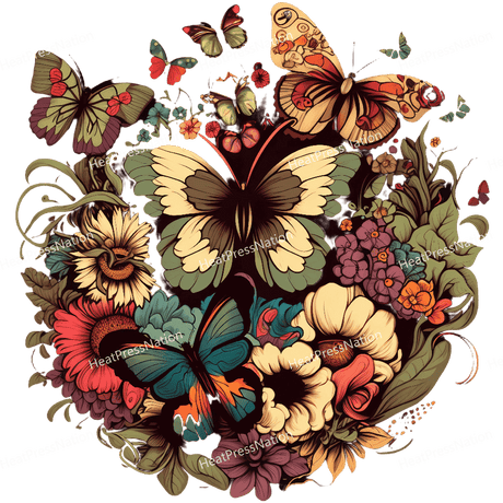 Butterfly Bouqet Design - HeatPressNation
