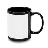 HPN ORCA Premium 11 oz. Black Sublimation Ceramic Mug with White Patch - 36 per Case - HeatPressNation