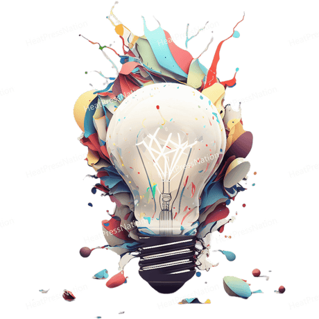 Colorful Lightbulb Design - HeatPressNation