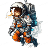 Astronaut Floating Space Design - HeatPressNation