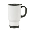 HPN SubliCraft 14 oz. White Sublimation Stainless Steel Travel Mug - 24 per Case - HeatPressNation