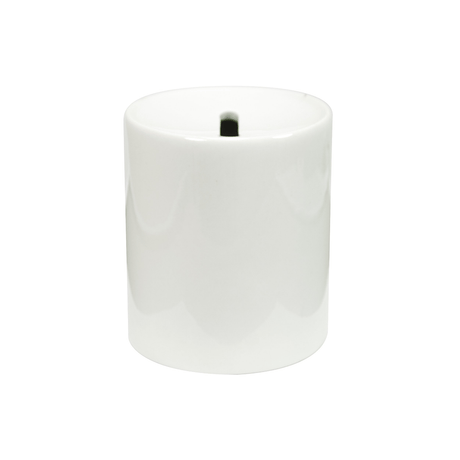 HPN SubliCraft 3.7" Cylinder Sublimation Ceramic Piggy Bank - 36 per Case - HeatPressNation