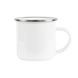 HPN SubliCraft 12 oz. Sublimation Fine Enamel Mug with Silver Rim - 48 per Case - HeatPressNation