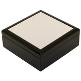 HPN SubliCraft 4" x 4" Wooden Jewelry Box with Sublimation Ceramic Photo Tile Lid Insert - 36 per Case - HeatPressNation