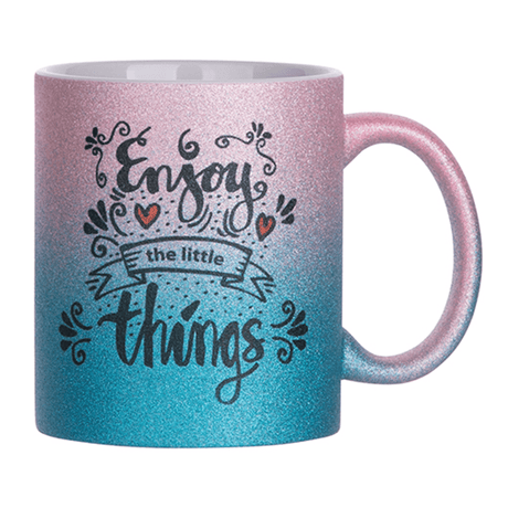 HPN SubliCraft 11 oz. Glitter Gradient Sublimation Ceramic Mug - 12 per case - HeatPressNation