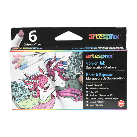 Artesprix Pastel Sublimation Permanent Thermal Heat Transfer Markers (6 ct) - HeatPressNation