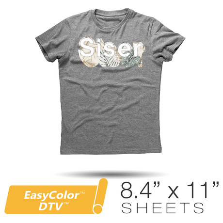 Siser EasyColor™ DTV™ Inkjet Printable Heat Transfer Vinyl - 8.4" x 11" - HeatPressNation