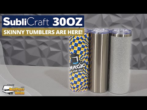 HPN SubliCraft Sublimations-Edelstahlbecher mit Strohhalm, 914 ml, Weiß 