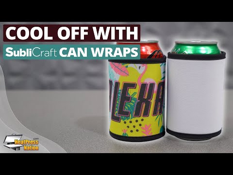 HPN SubliCraft Sublimation Velcro Can Cooler Wrap for Standard 12 oz. Cans - 10 Pack